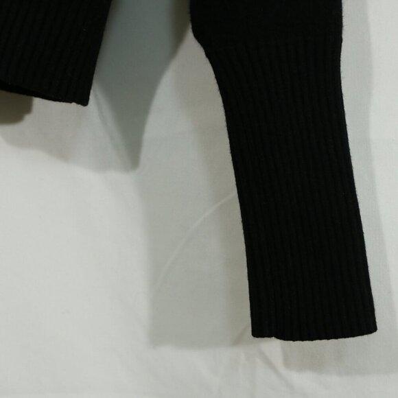 Zara Women’s Black Button Front Cardigan Sweater Size S Shawl Collar - Picture 4 of 9